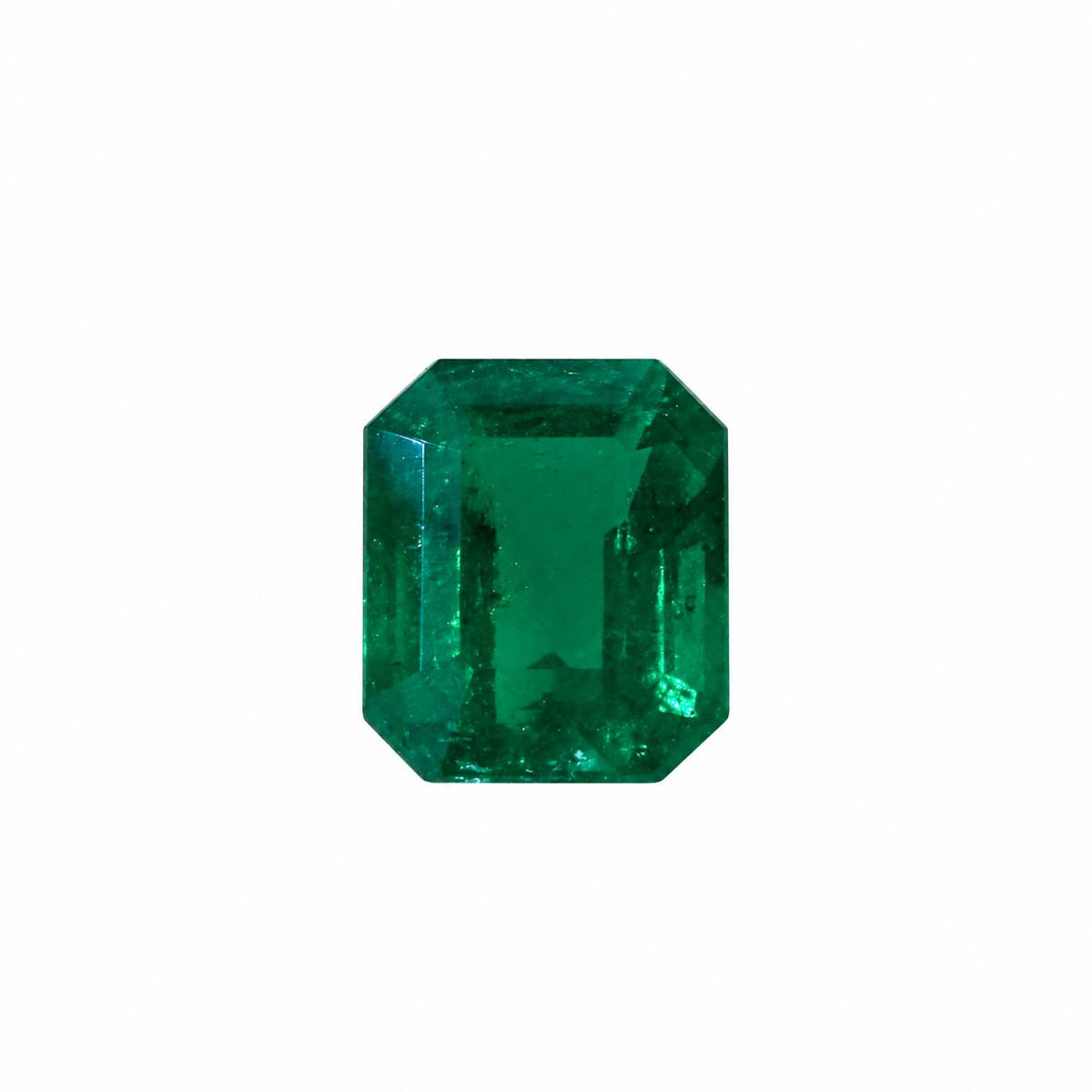 1.5 ct Colombian emerald, emerald cut, alternate view