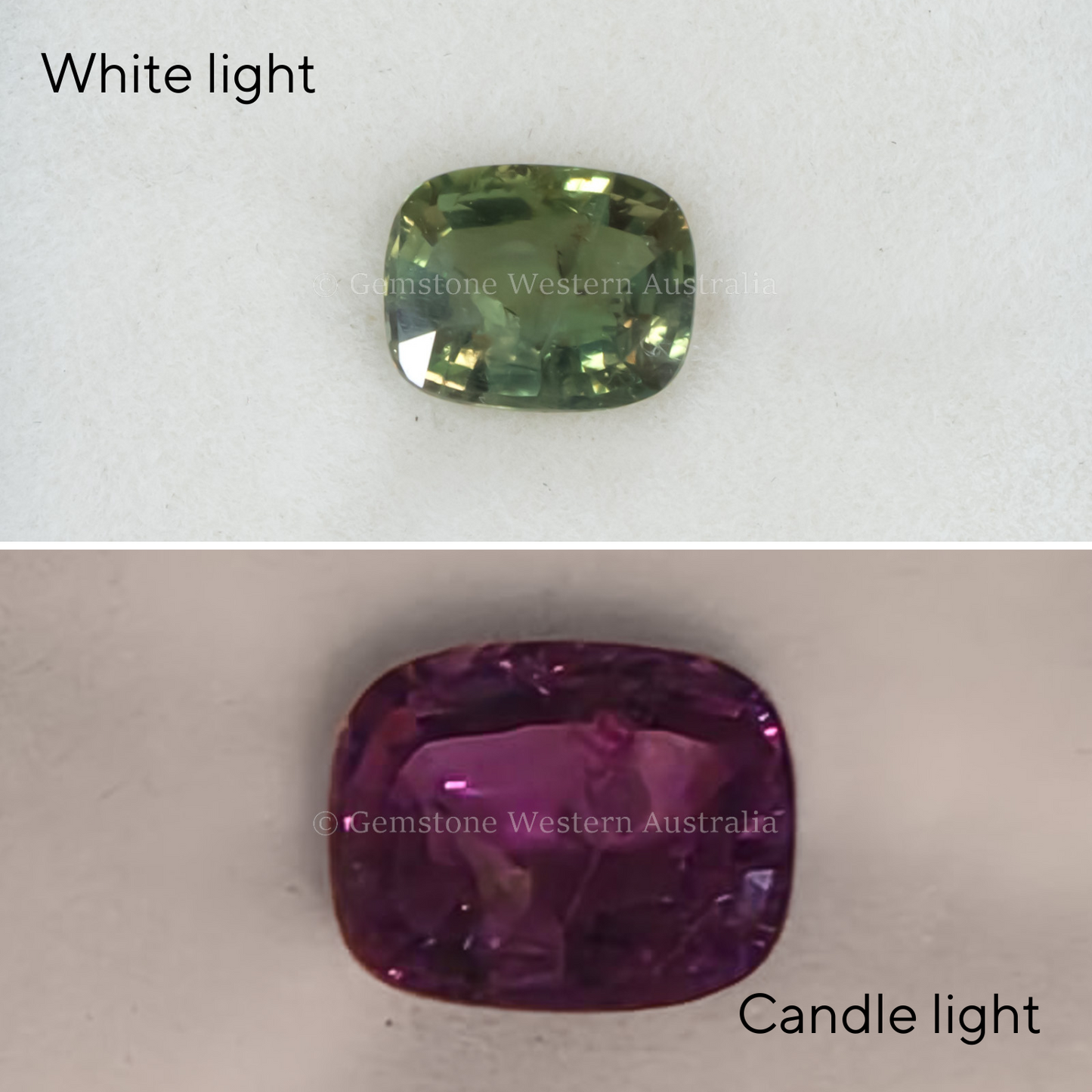 1.33 CT NATURAL ALEXANDRITE -  RECTANGULAR CUSHION CUT