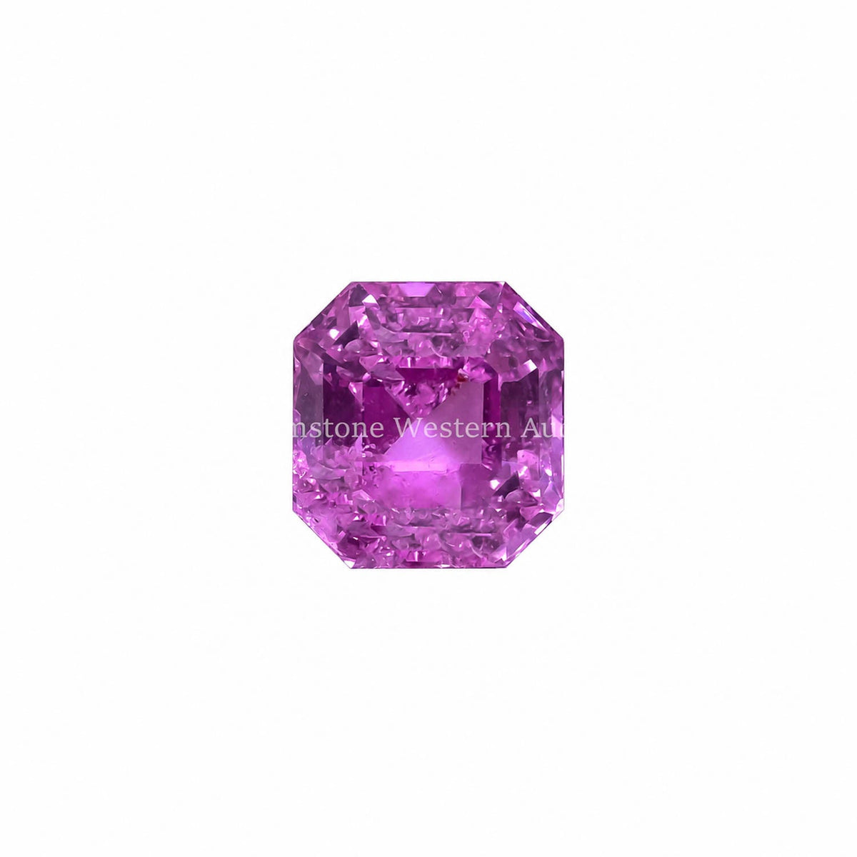 1.67 ct natural unheated pink sapphire, octagon step cut