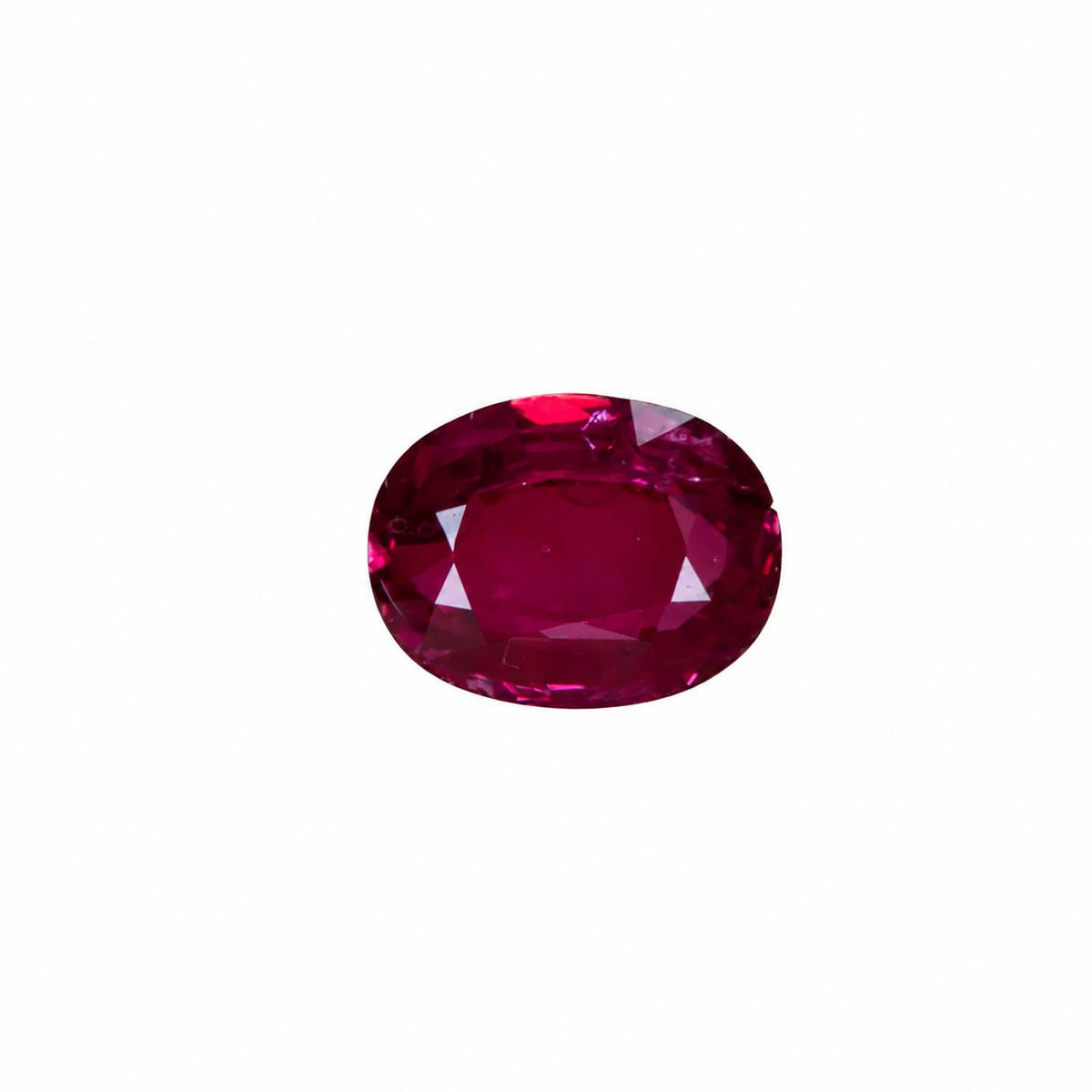 1.04 ct natural unheated vivid red ruby, oval cut, GGTL certified