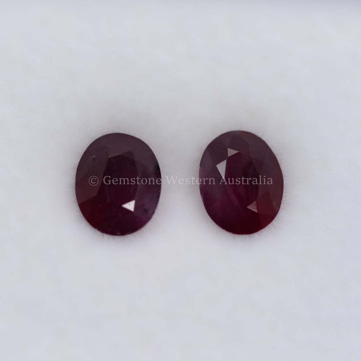 1.33 Ct Natural Unheated Ruby Pair - Oval Cut