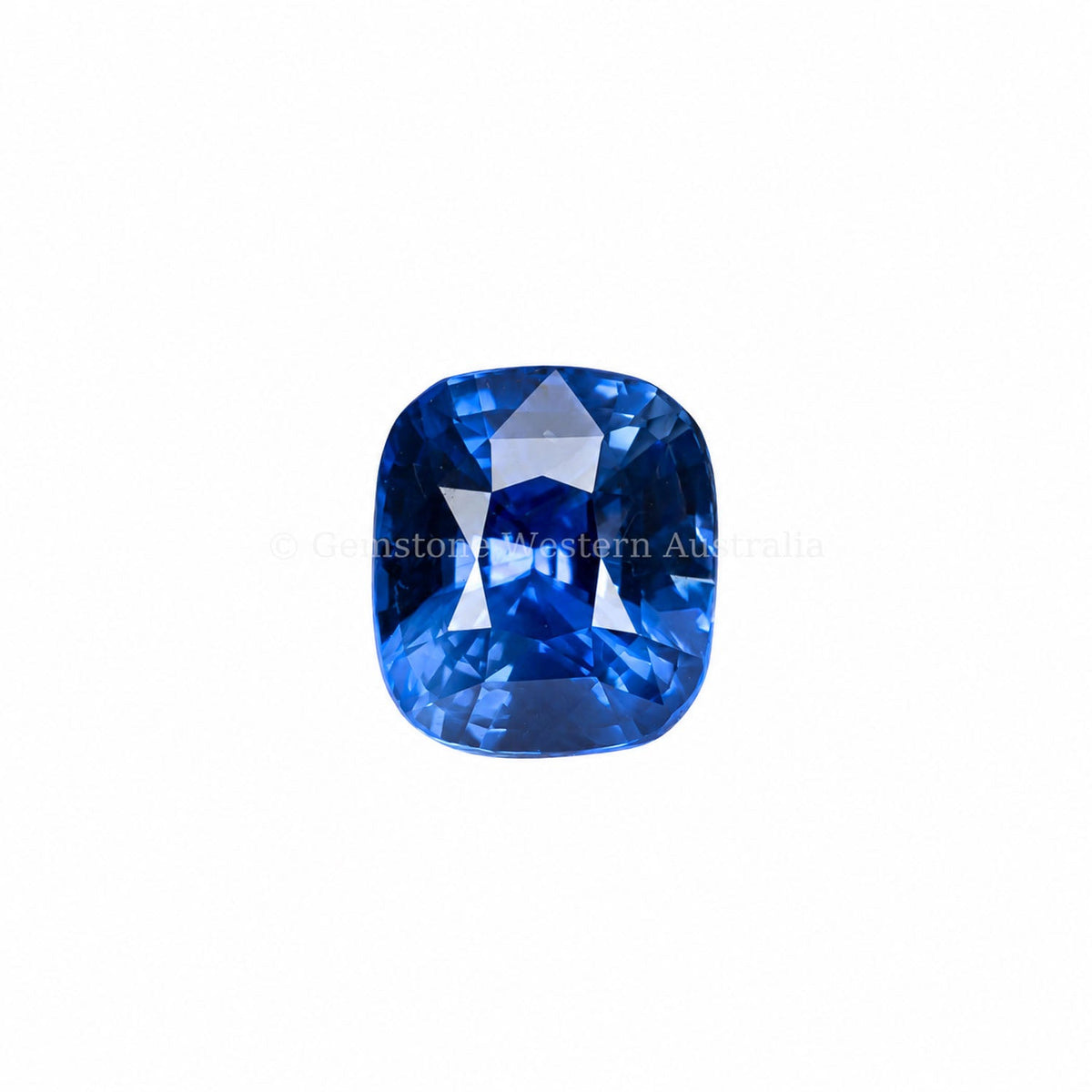 2.00 ct unheated natural blue sapphire, cushion cut