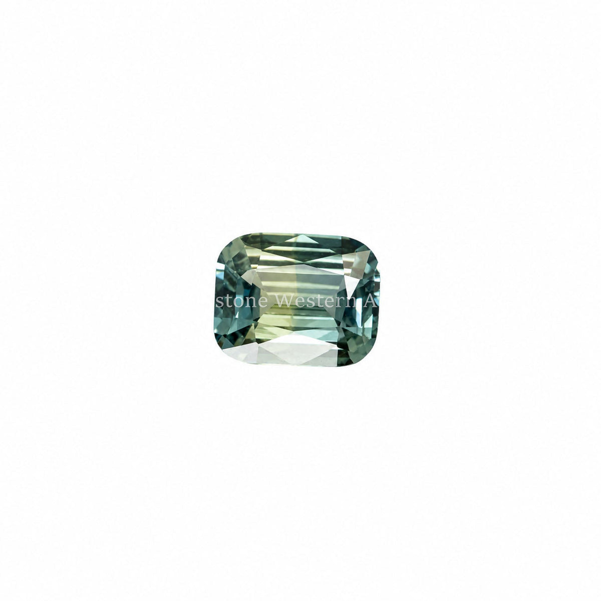 1.29 ct natural unheated teal sapphire, cushion cut