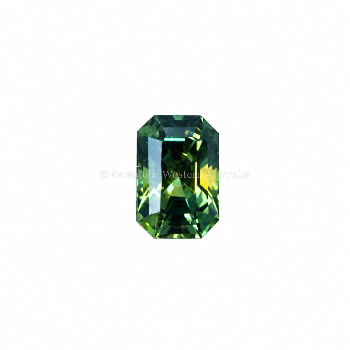 1.42 ct natural unheated teal sapphire, octagonal cut