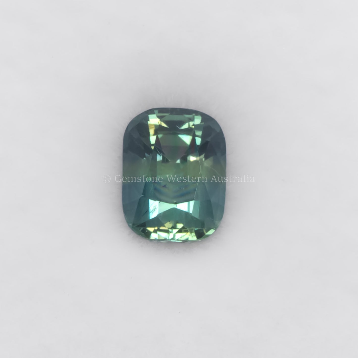 1.06 CT NATURAL UNHEATED TEAL SAPPHIRE - CUSHION CUT