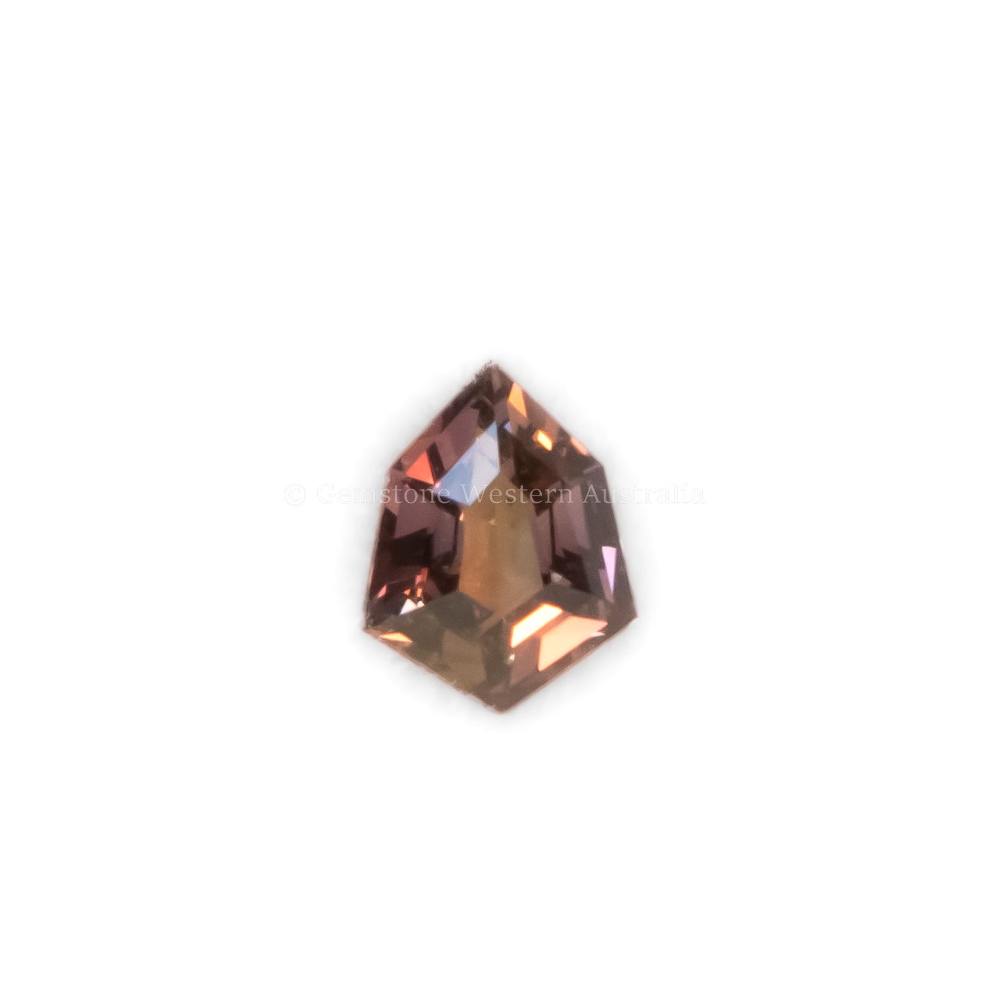 0.79 CT NATURAL UNHEATED BROWNISH RED SAPPHIRE - SHIELD FANCY CUT