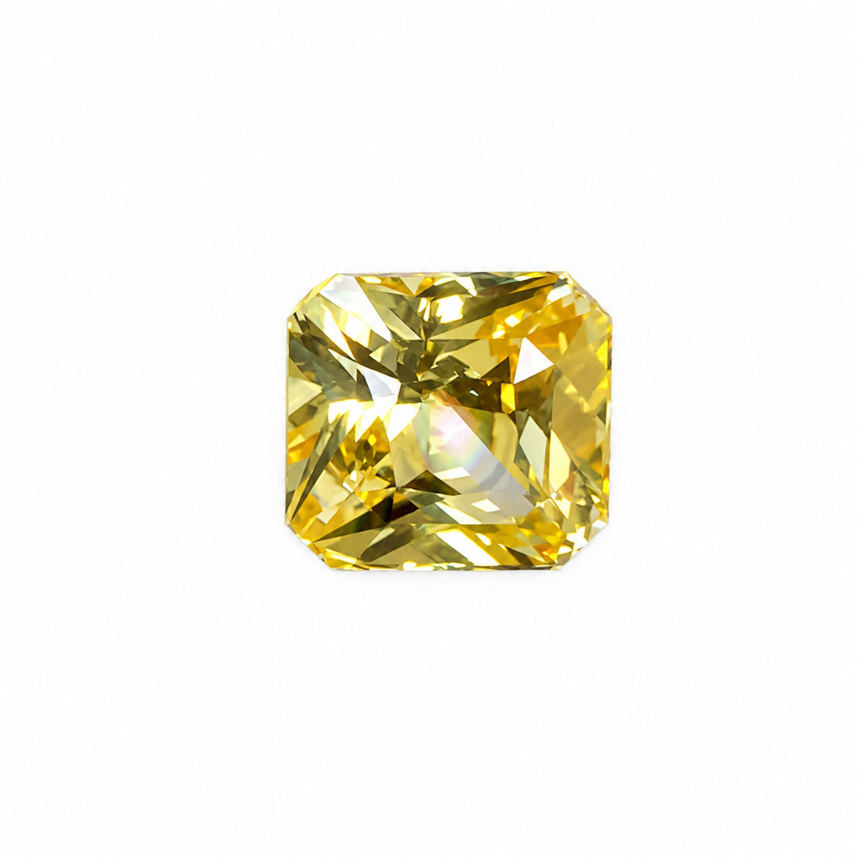 2.52 ct natural unheated yellow sapphire, octagon scissors cut