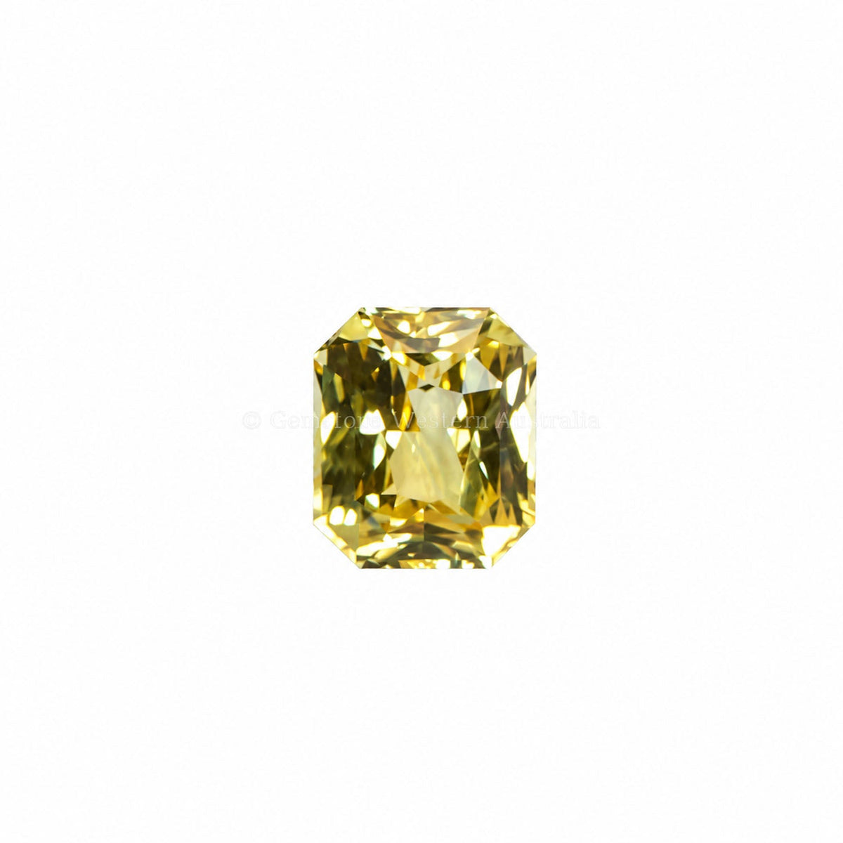 1.26 ct natural unheated yellow sapphire, octagonal cut