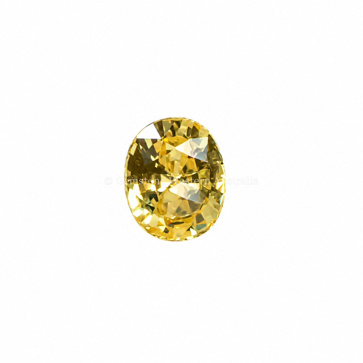 1.22 ct natural unheated yellow sapphire, oval cut