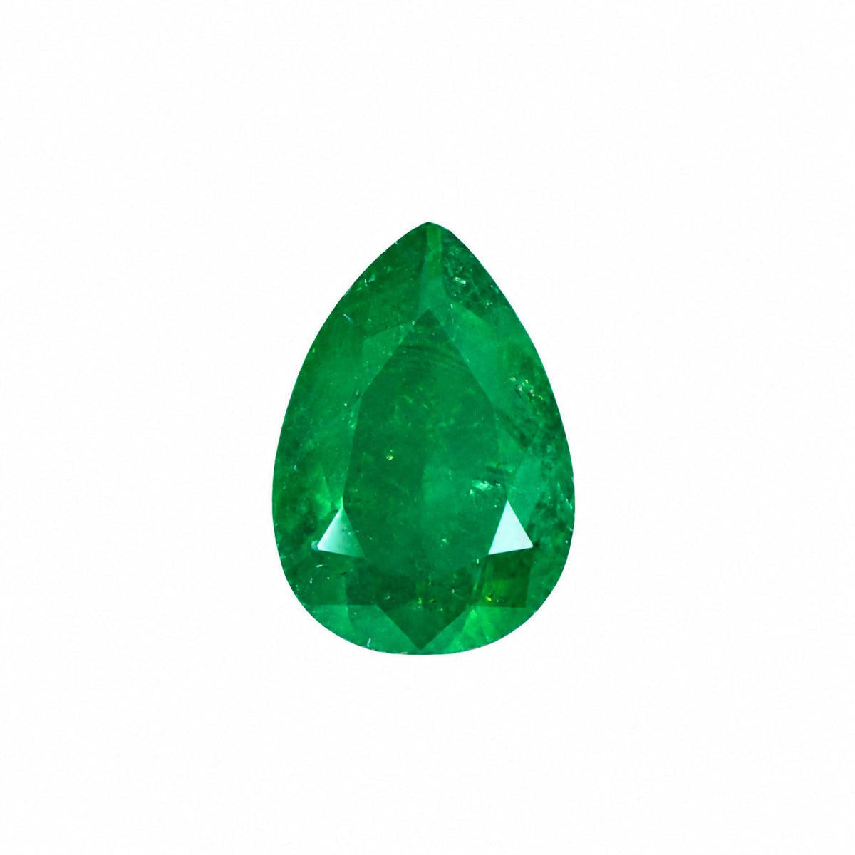 1.18 ct natural Colombian emerald, pear cut loose gemstone