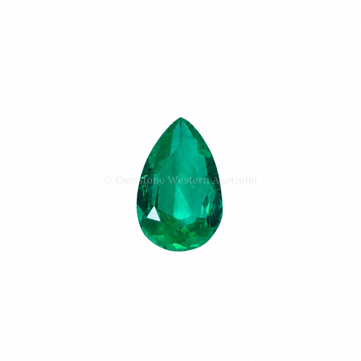 0.60 ct natural Colombian emerald, pear cut loose gemstone