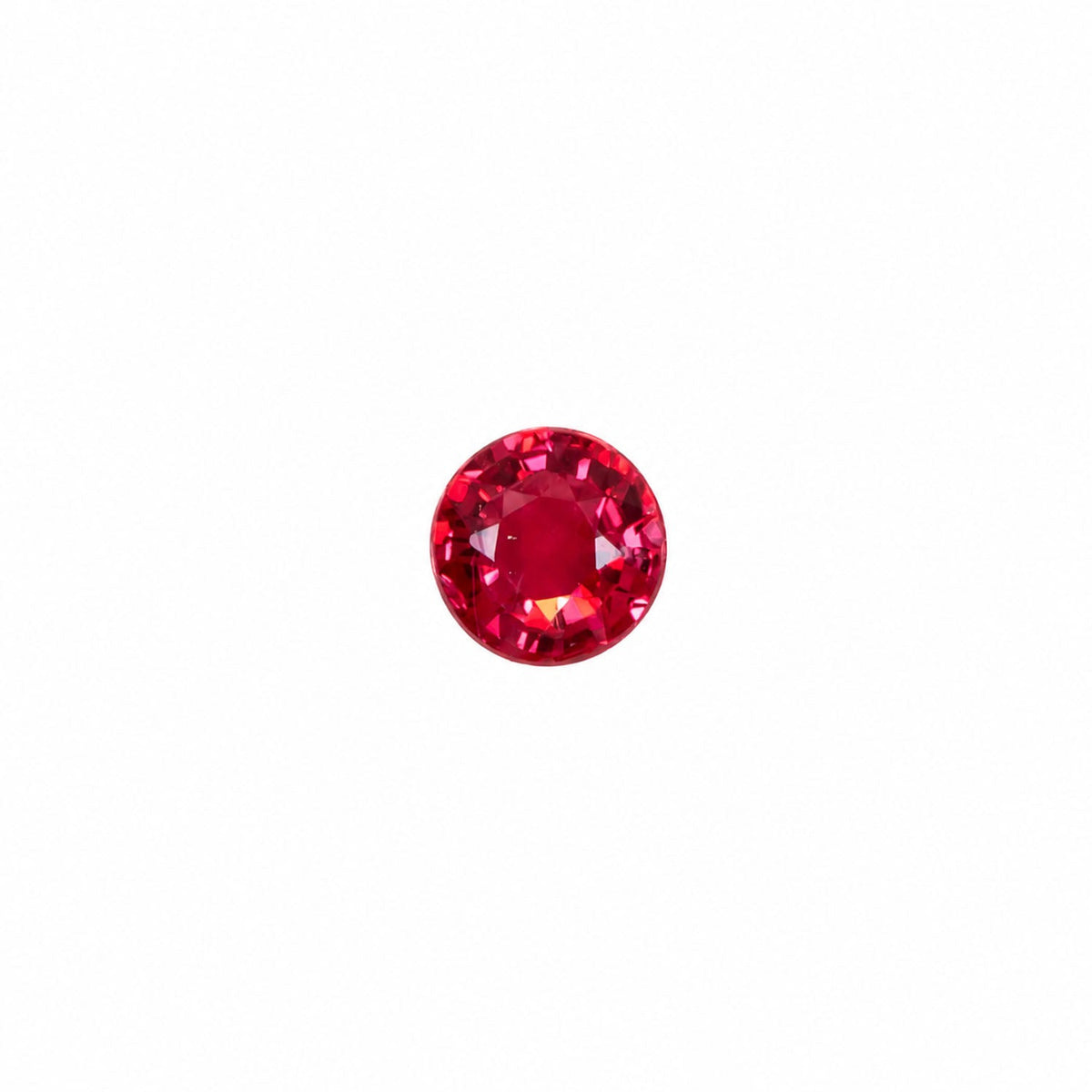 0.48 ct natural unheated ruby, round cut loose gemstone