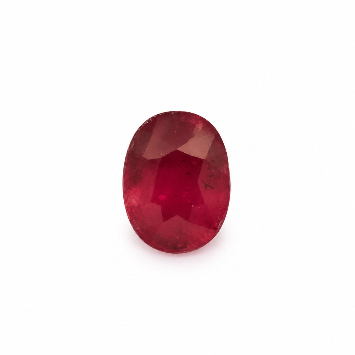 0.88ct natural unheated raspberry red ruby, oval mixed cut