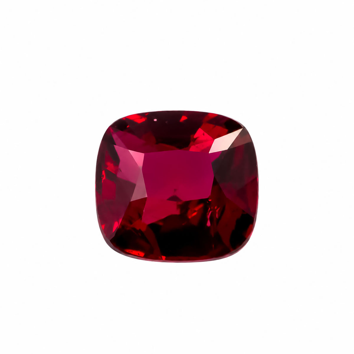 1.02ct natural unheated pigeon blood red ruby, cushion mixed cut