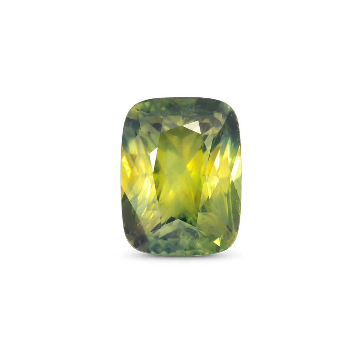 1.02ct natural unheated green sapphire, rectangular cushion precision cut