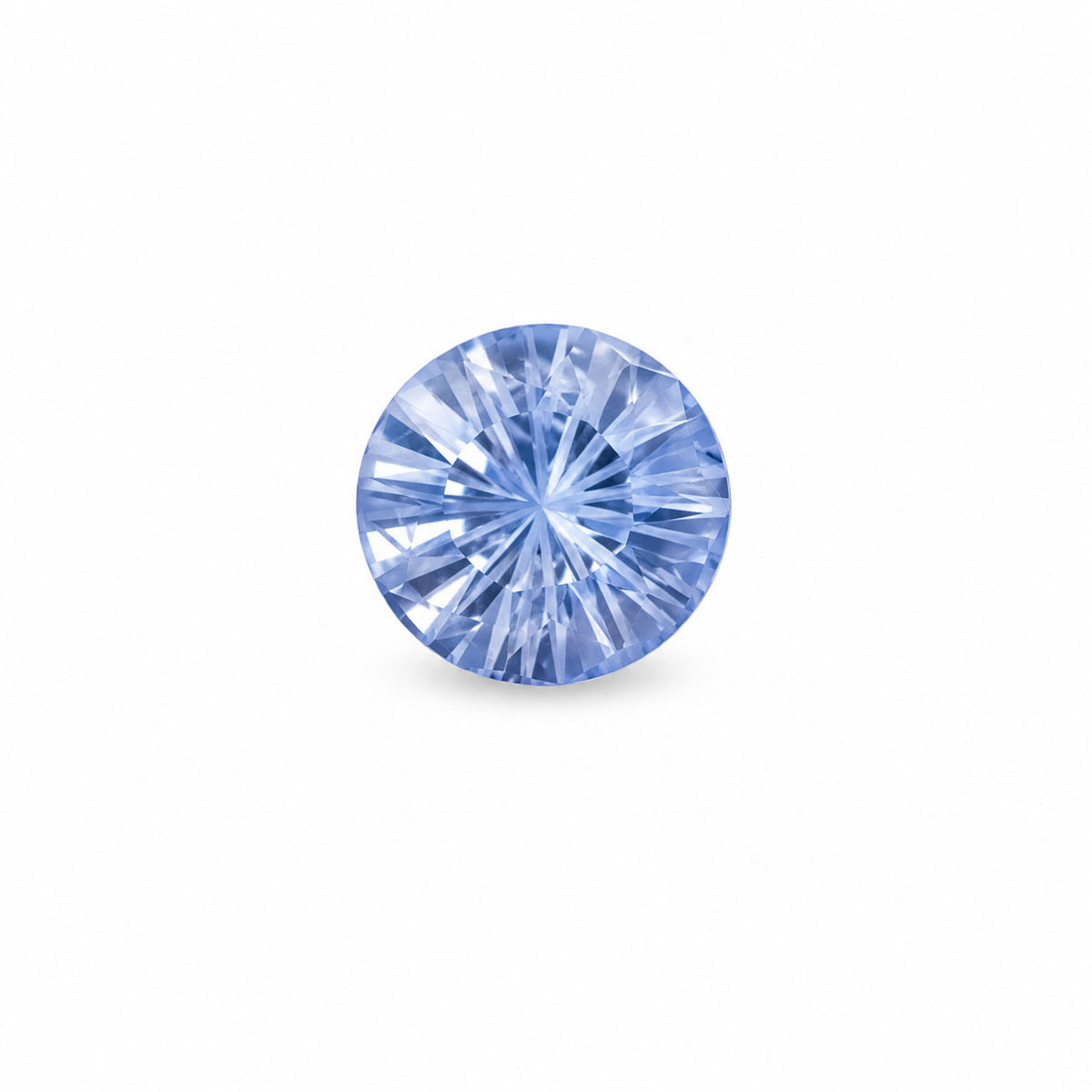 0.87ct natural blue sapphire, round concave cut