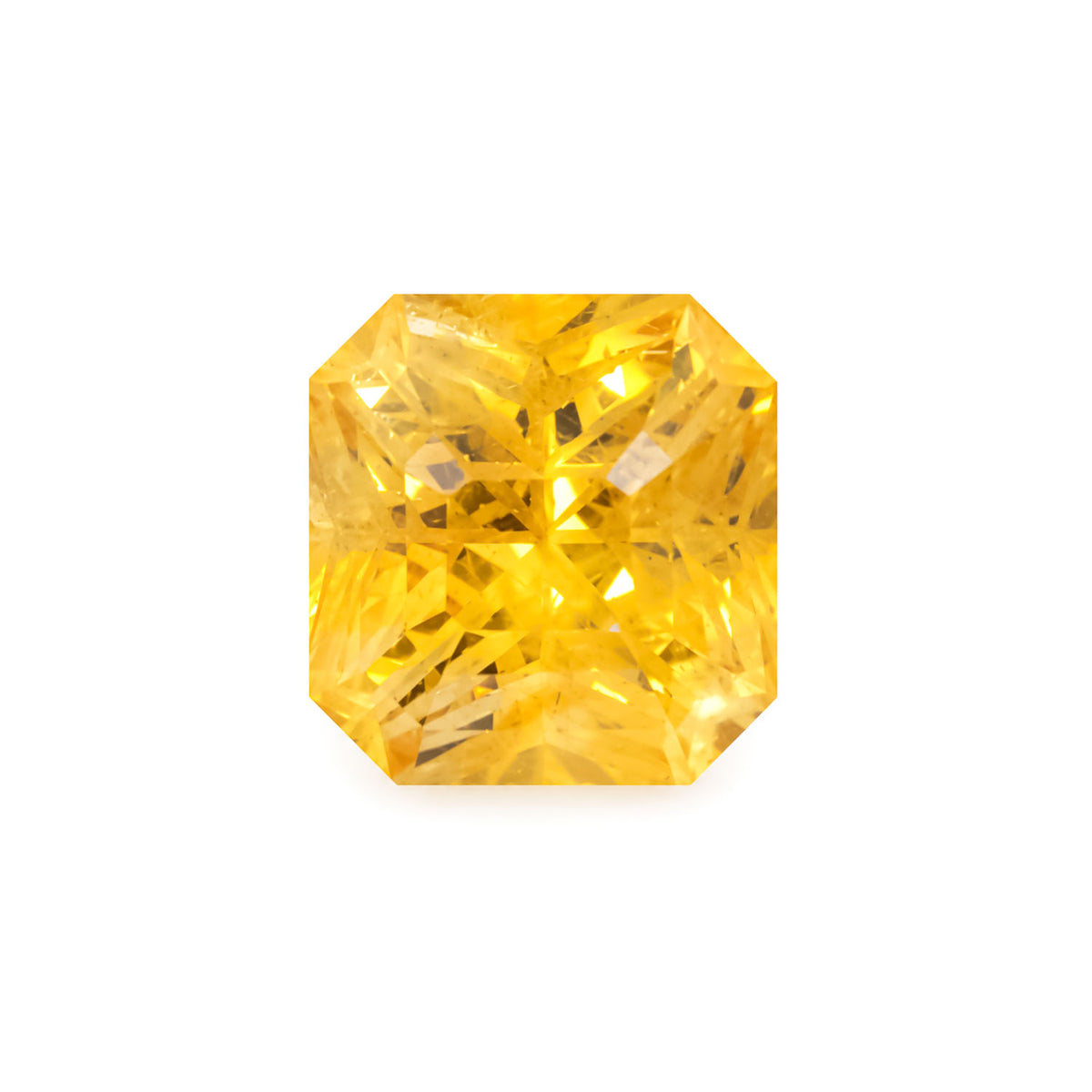 0.91ct natural yellow sapphire, octagon precision cut