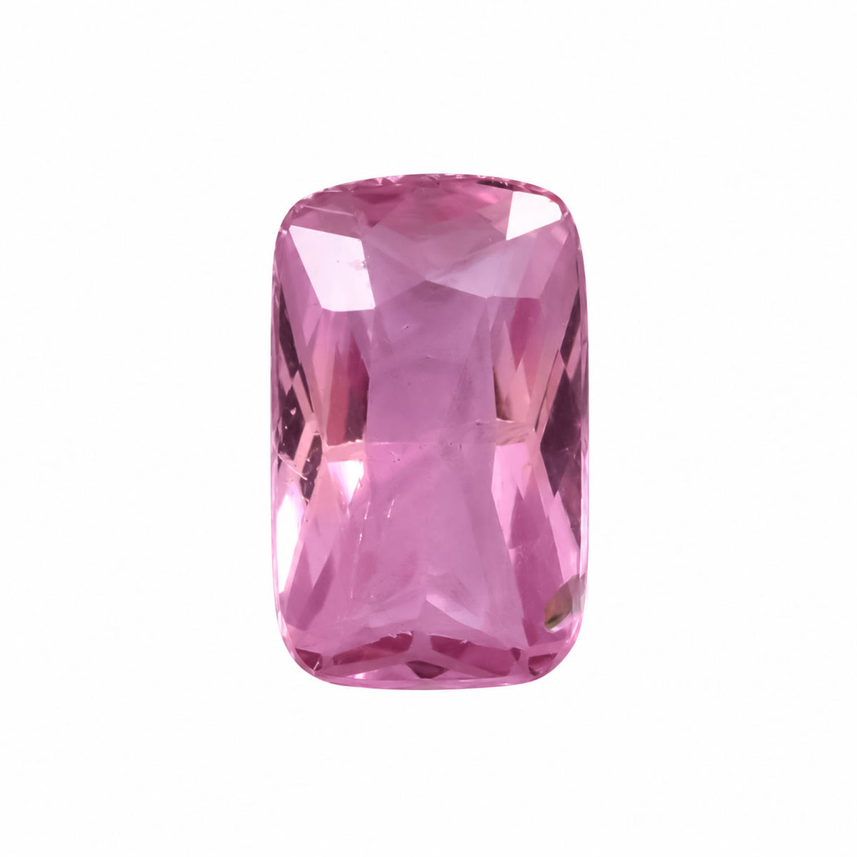 0.83ct natural pink sapphire, elongated cushion precision cut