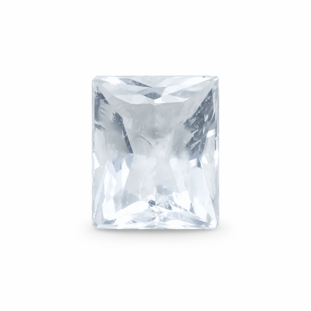 1.30ct natural light blue aquamarine, princess cut