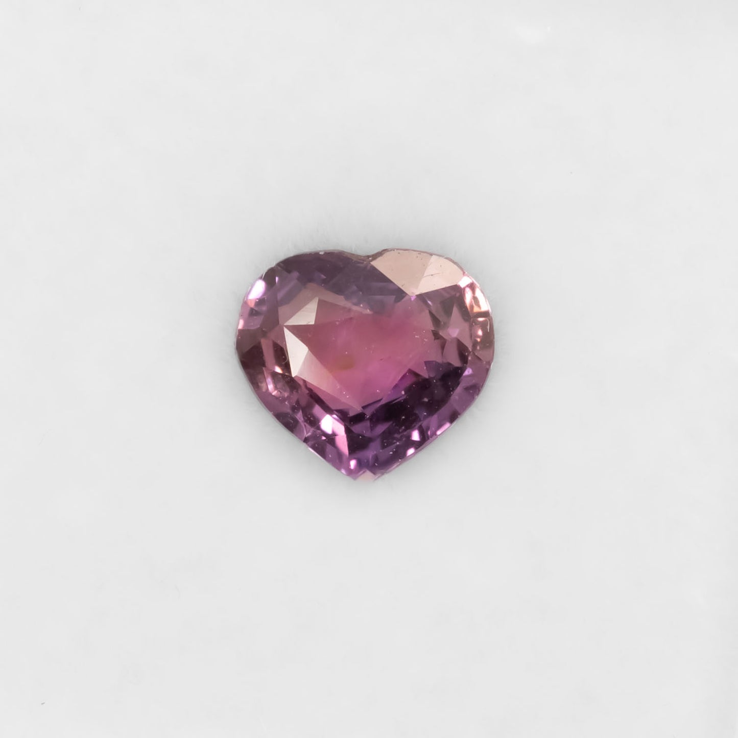 Front view of 1.03CT Natural Unheated Pink Sapphire – Heart Fancy Cut in white background