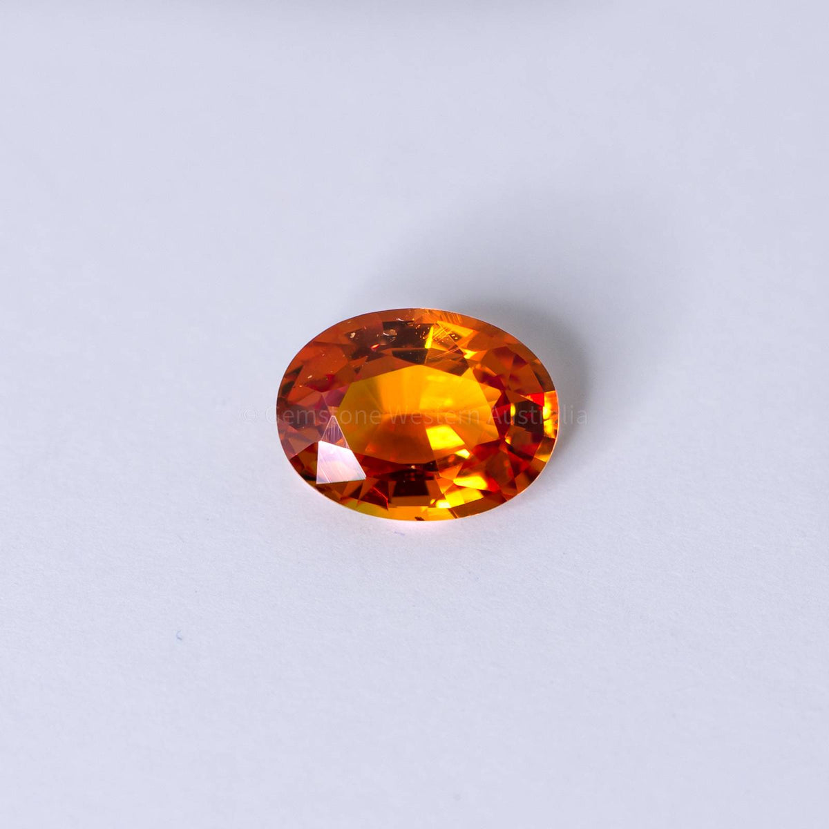 1.59 CT NATURAL PADPARADSCHA OVAL CUT UNHEATED SUNSET ORANGE