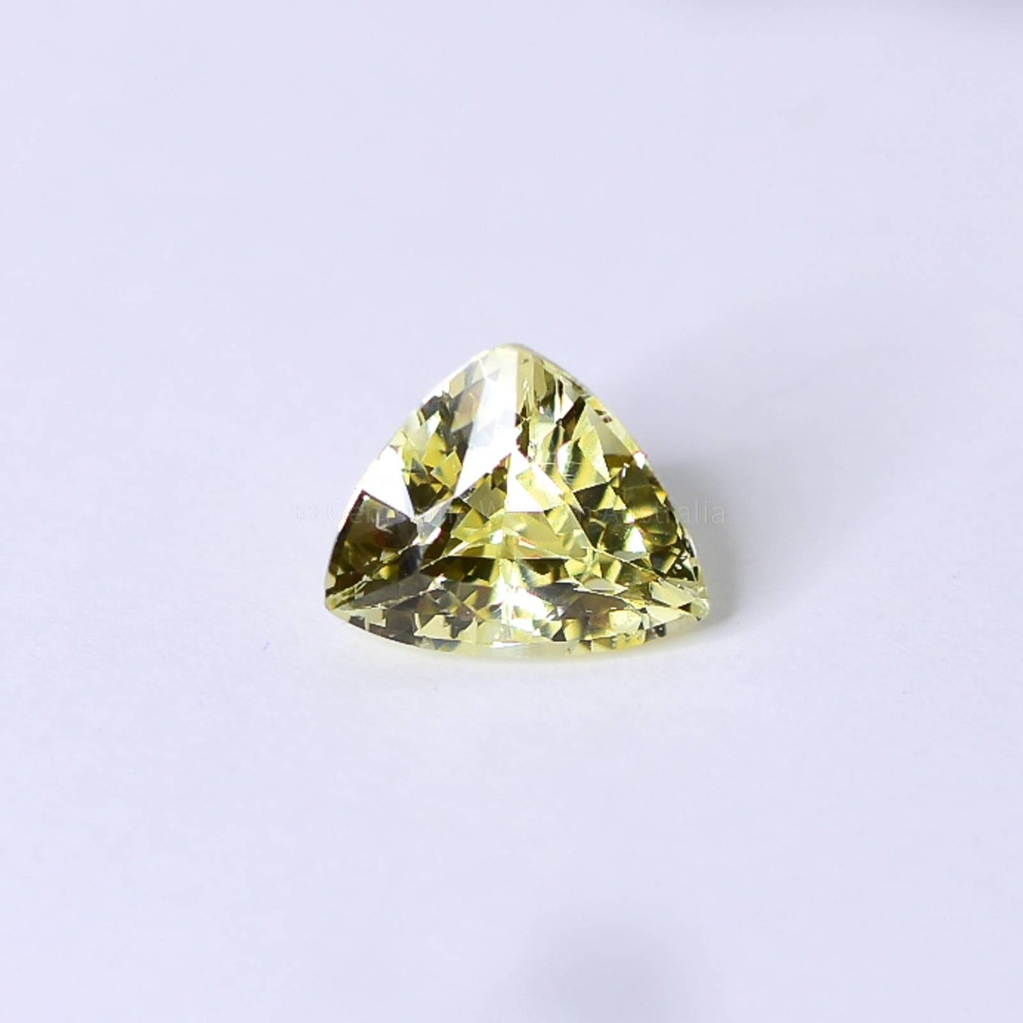 3.06 CT NATURAL YELLOW SAPPHIRE TRILLION MIX CUT UNHEATED
