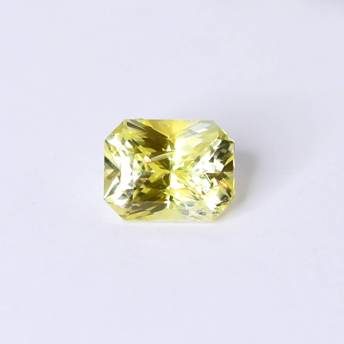 2.57 CT NATURAL YELLOW SAPPHIRE RADIANT MIX CUT UNHEATED
