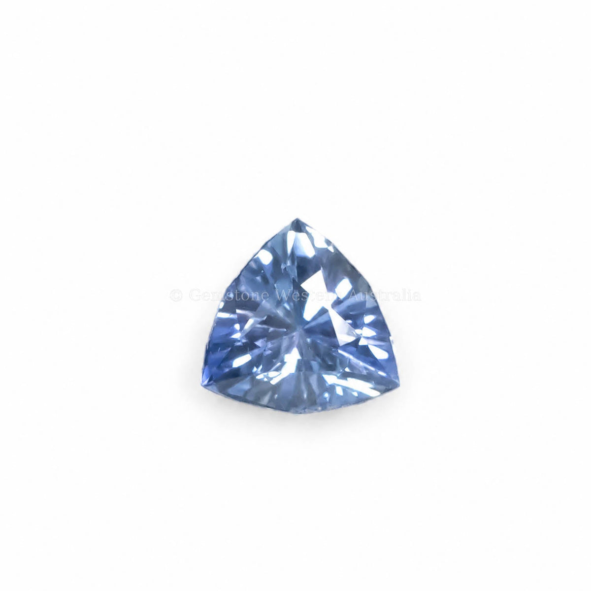 1.17 ct natural unheated blue sapphire, trillion cut