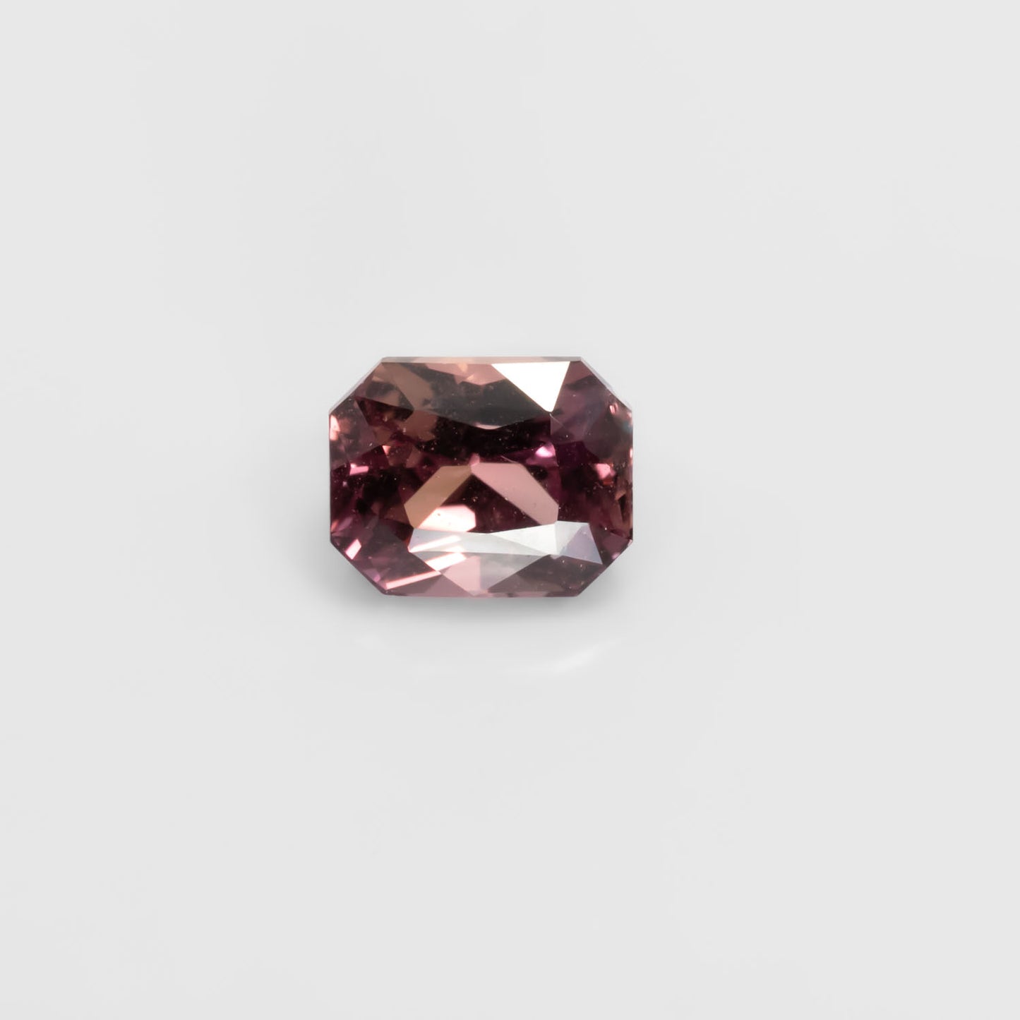 Front view of 1.58CT Natural Unheated Brown Sapphire – Radiant Mixed Cut in white background