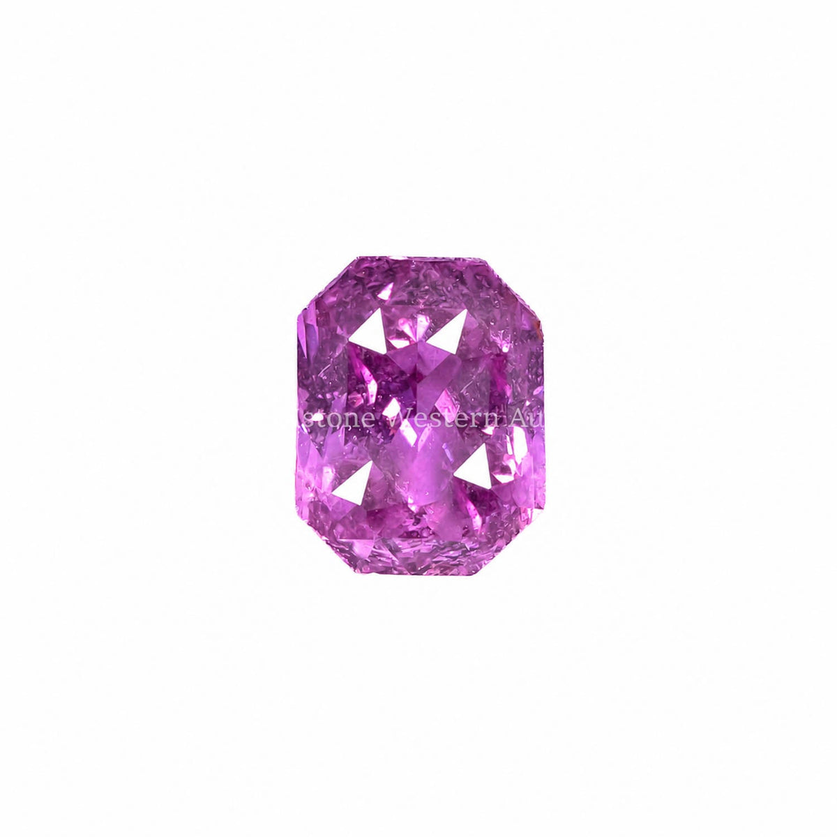 1.19 ct natural unheated pink sapphire, radiant mixed cut