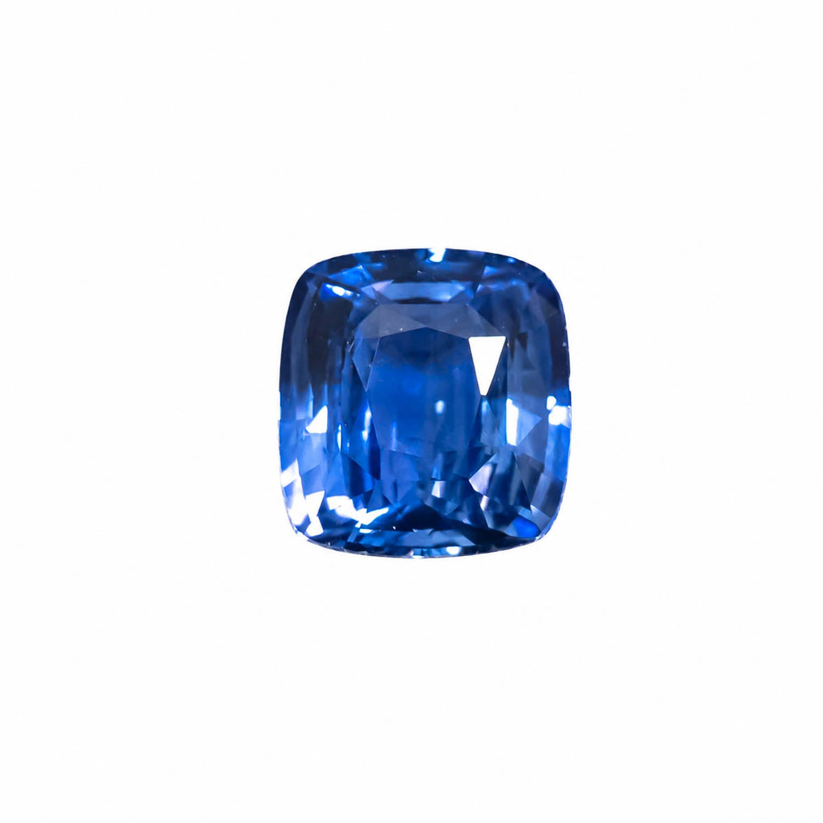 2.03 ct natural vivid blue sapphire, cushion cut loose gemstone