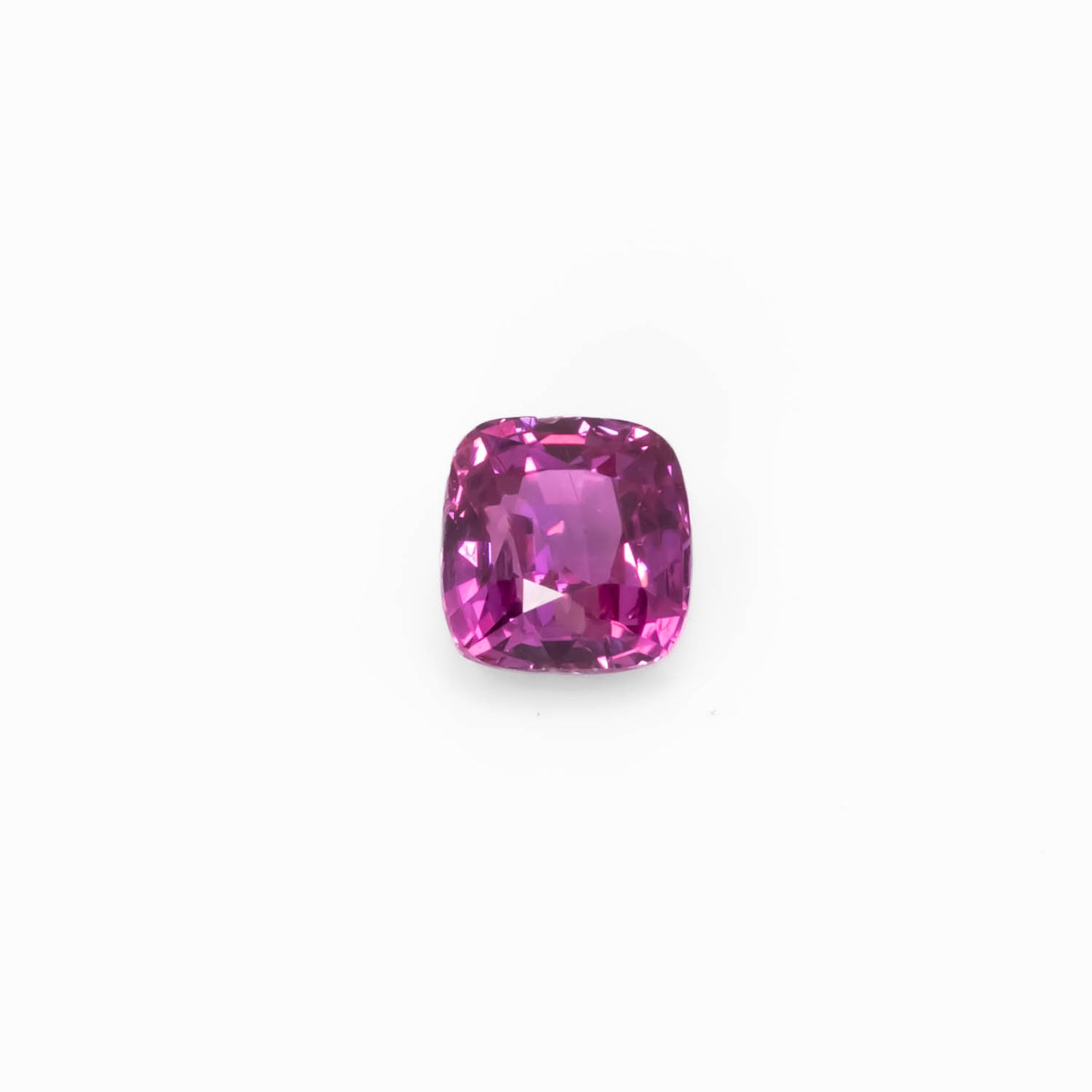 front view of 1.06CT Natural Unheated Pink Sapphire – Cushion Cut Loose Gemstone
