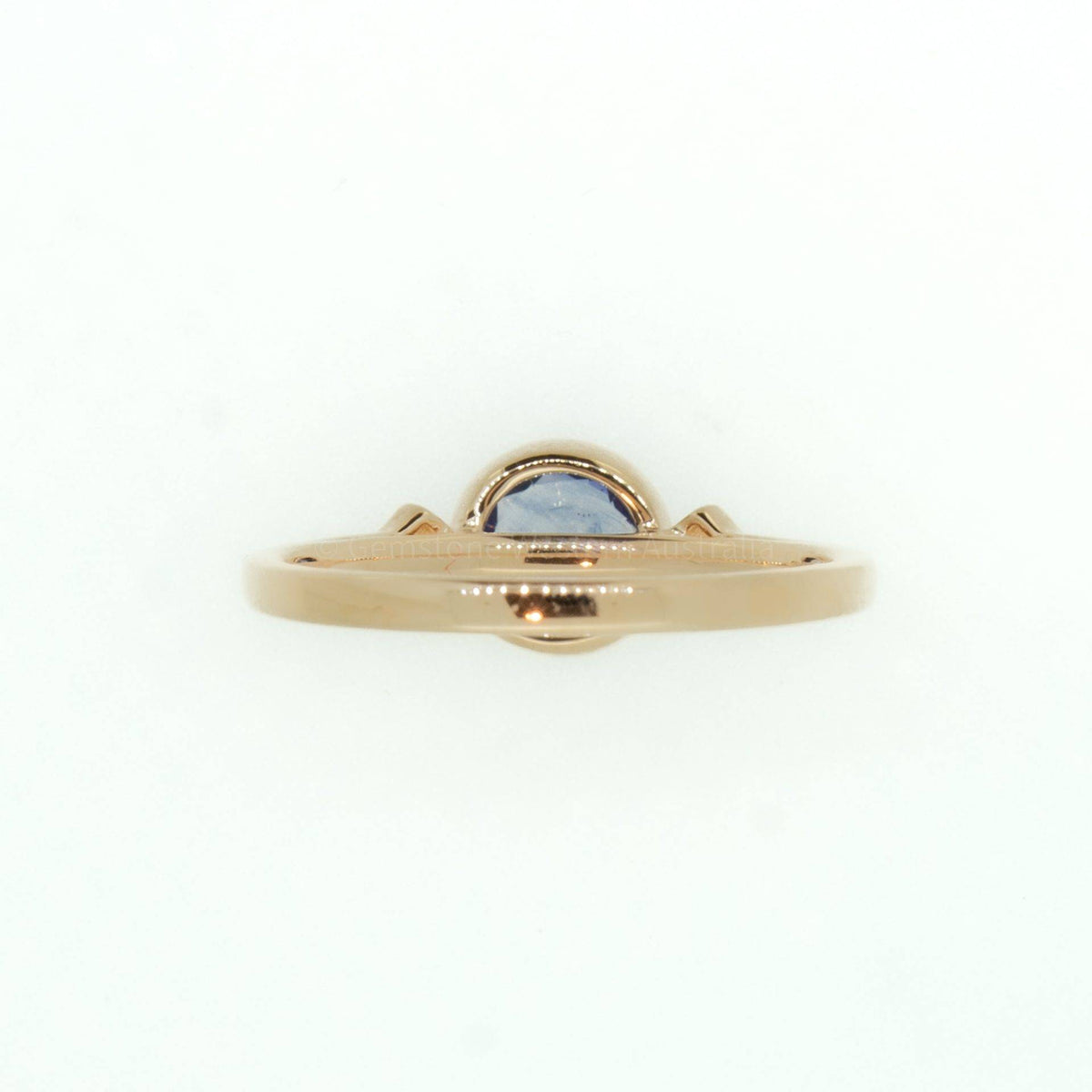 Ceylon Blue Sapphire and Diamonds Ring in Rose Gold