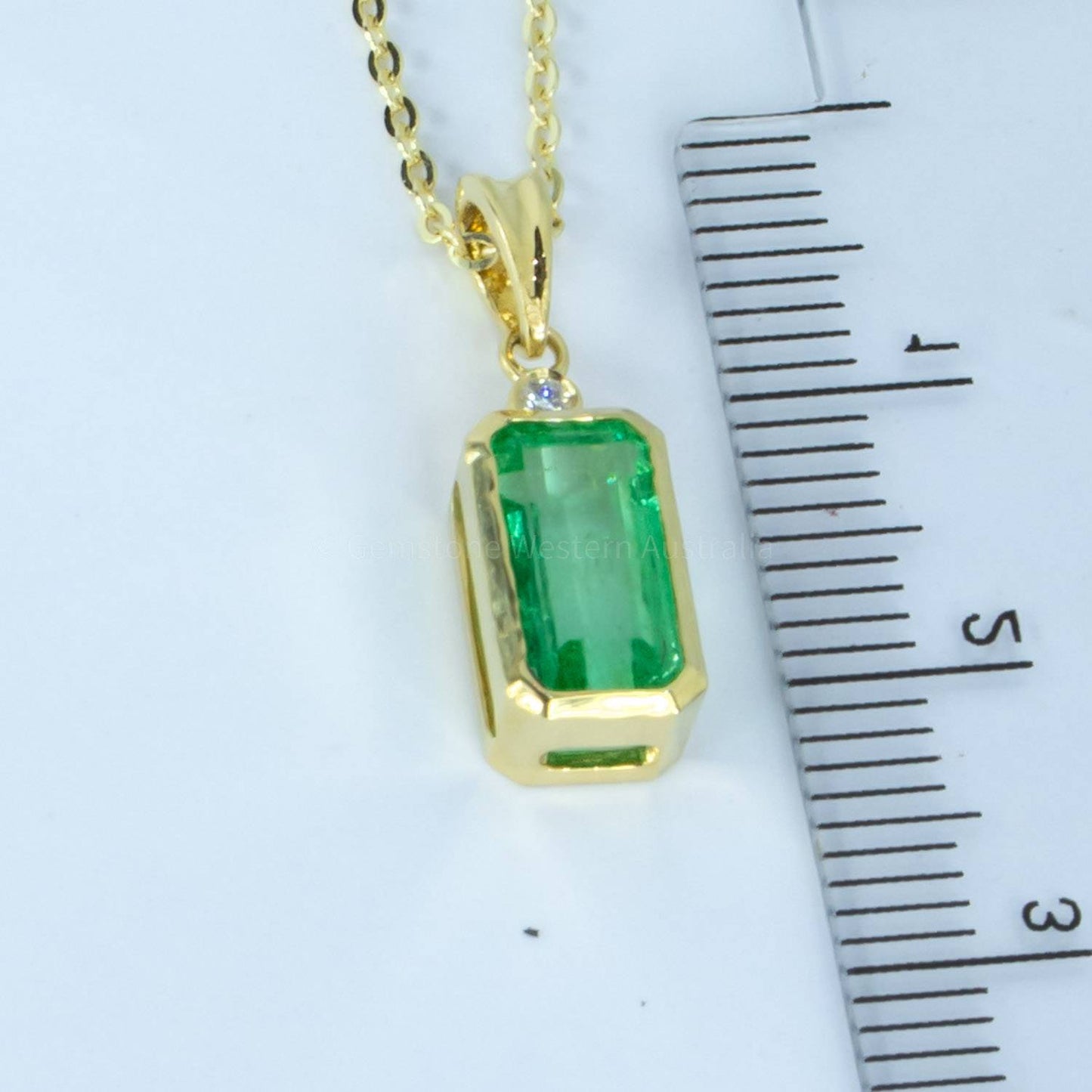 1.77ct Elongated Colombian Emerald Pendant