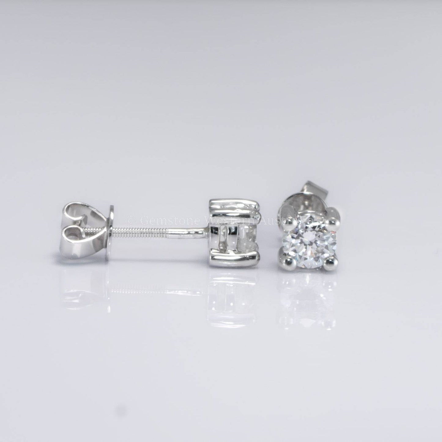 GIA 1ct Natural Diamonds Stud Earrings in Platinum |E -D VS1 Diamonds Studs