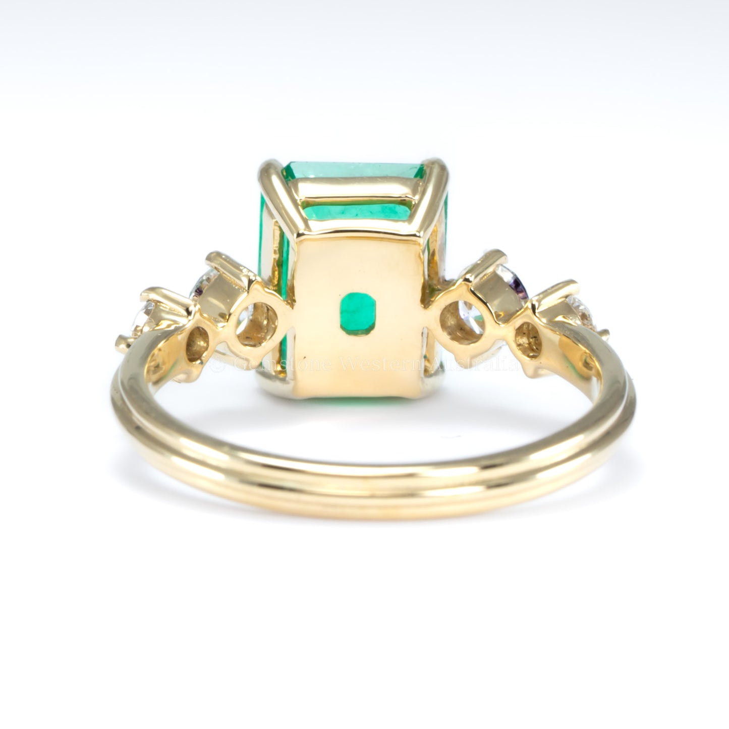 2.29ct Natural Colombian Emerald Ring with GIA Diamonds in 18K Yellow Gold