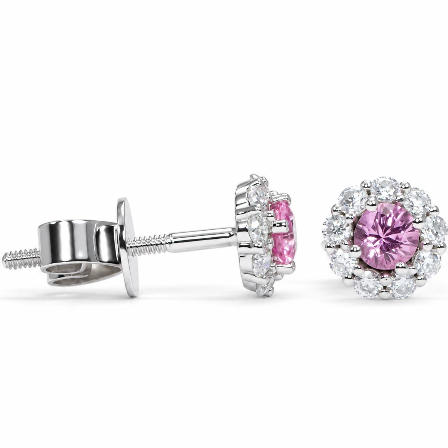 Pink Sapphire Earrings