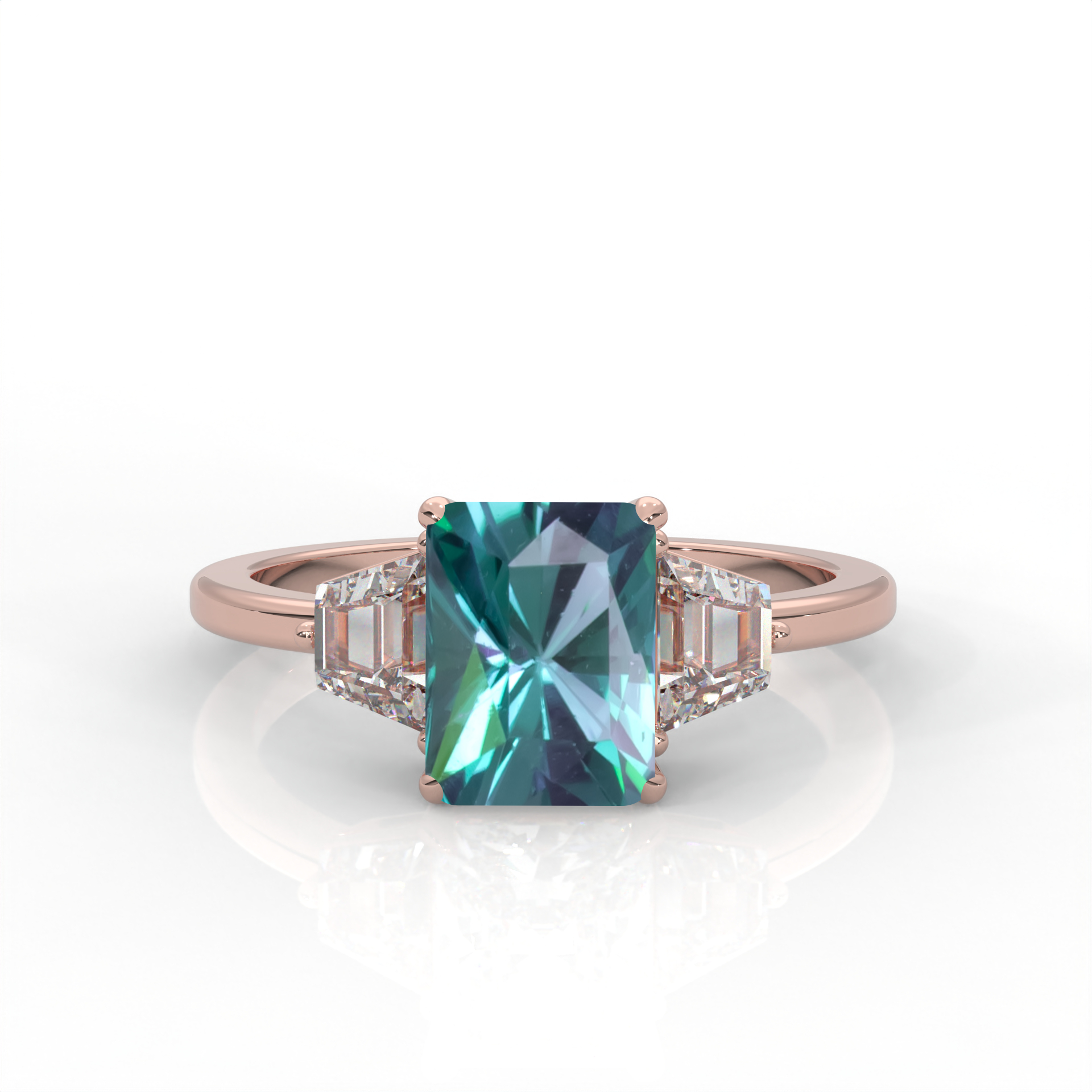 Teal Sapphire Rings