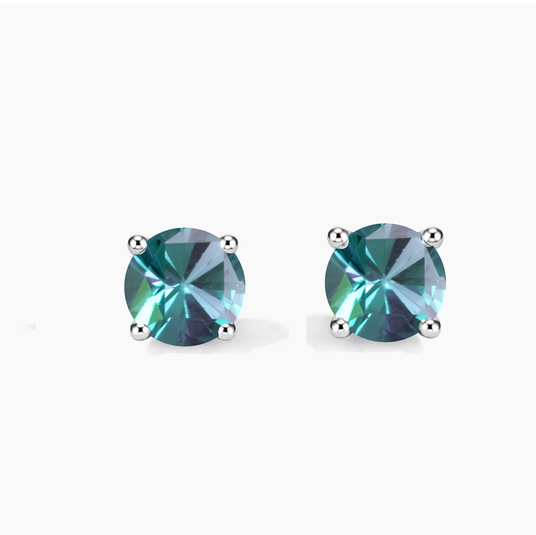 Teal Sapphire Earrings
