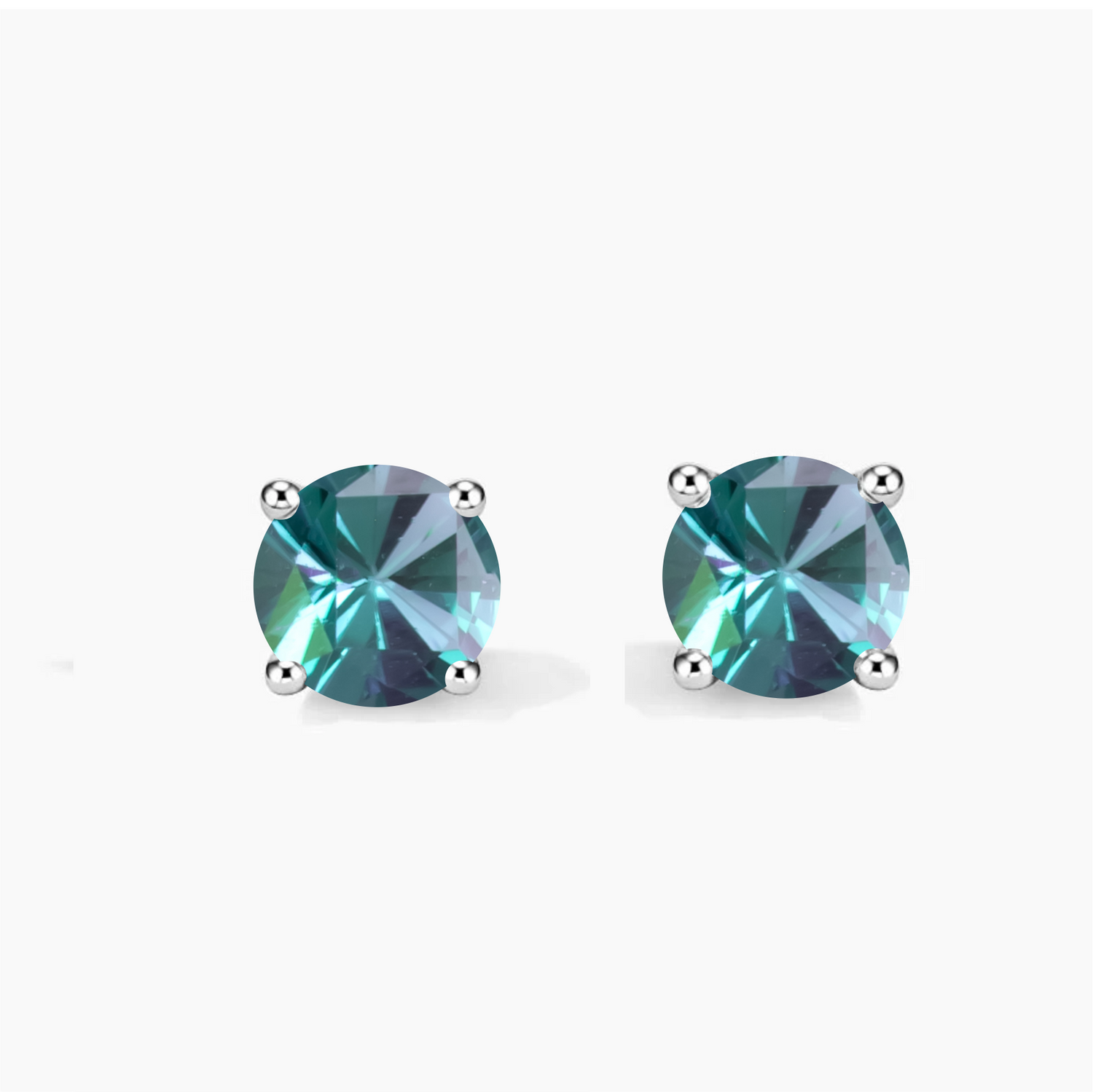 Teal Sapphire Earrings
