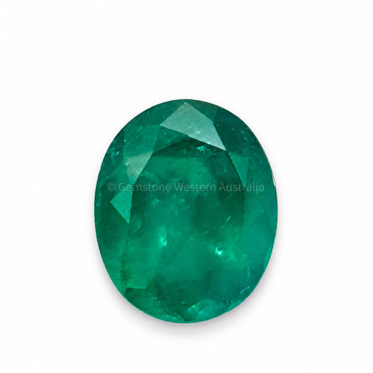 4.00 ct natural Colombian emerald, oval cut loose gemstone