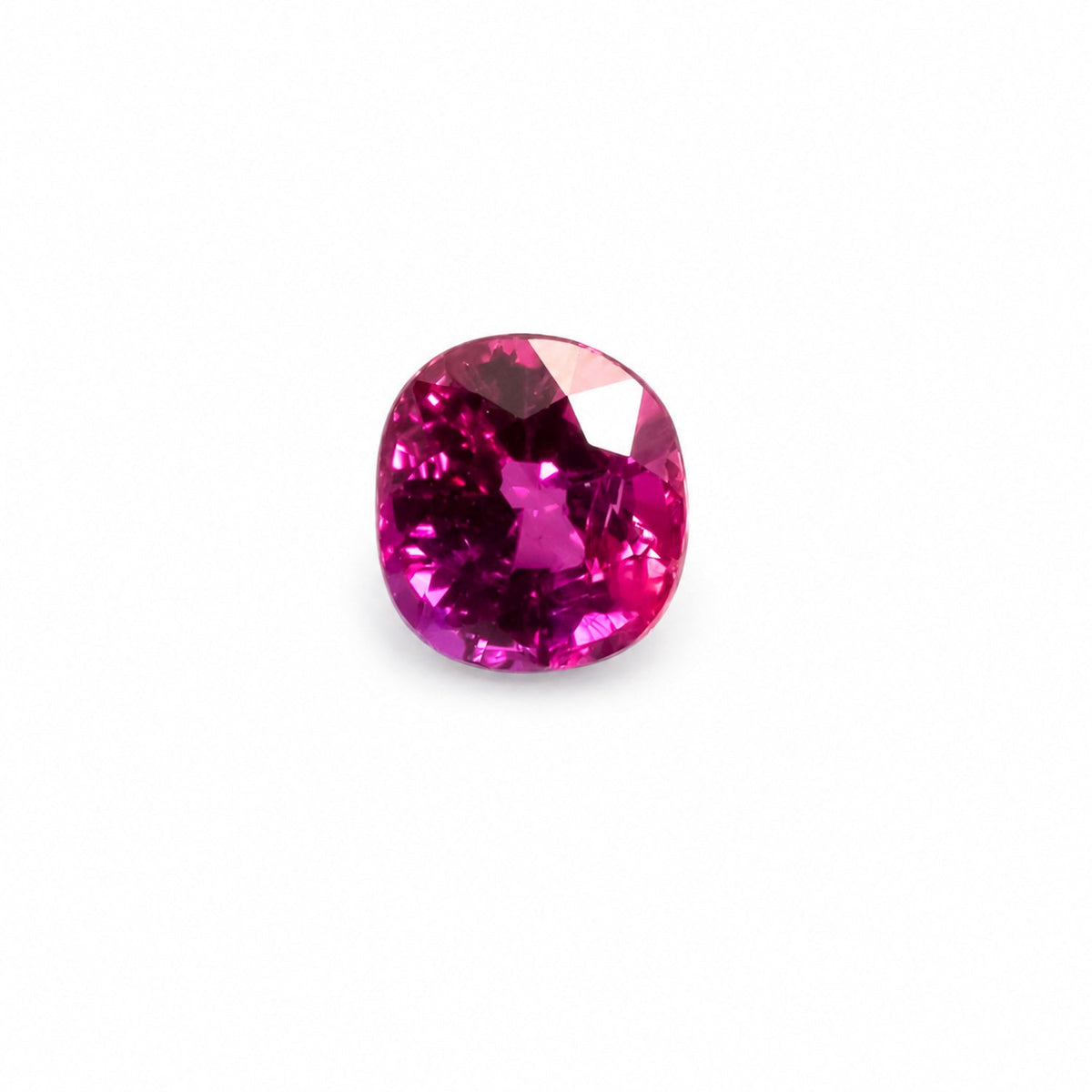 0.90 ct natural pink sapphire, cushion cut loose gemstone