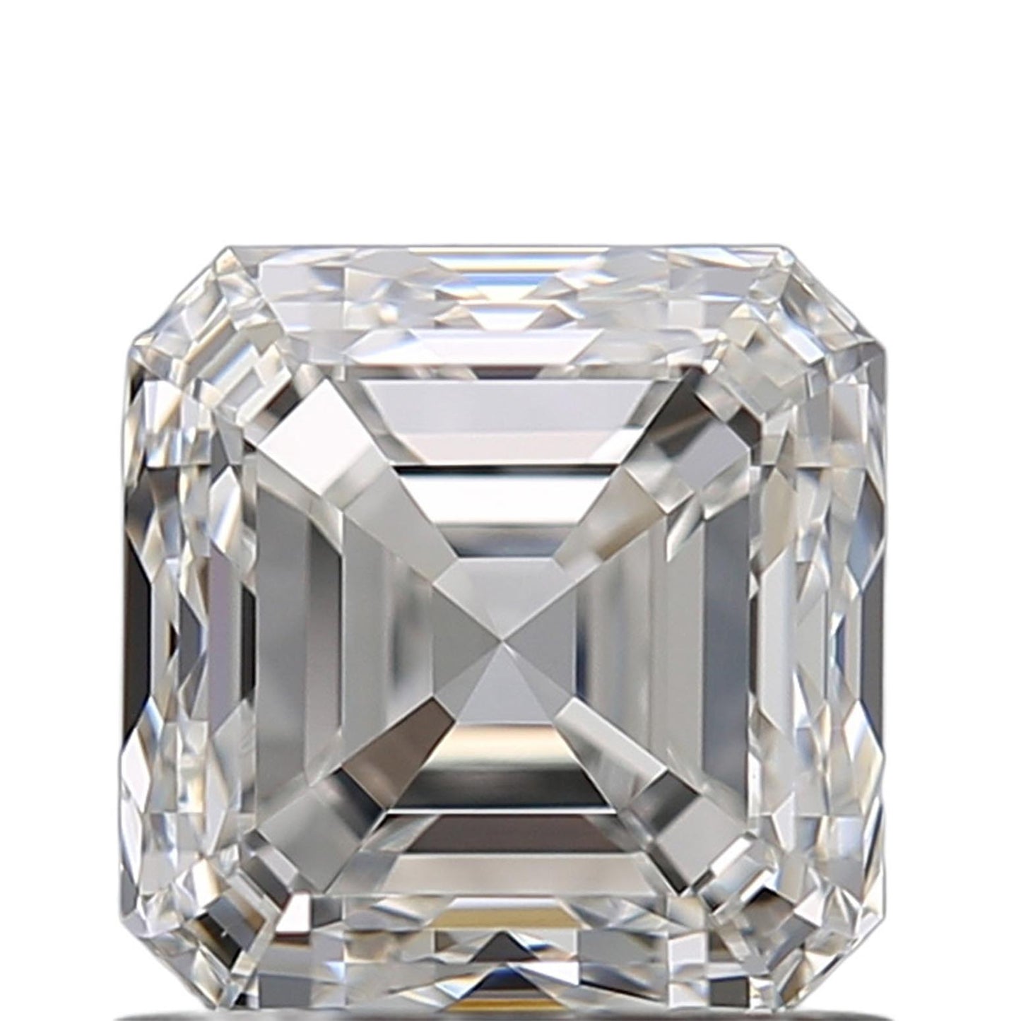 loose emerald-cut diamond shown on a white background
