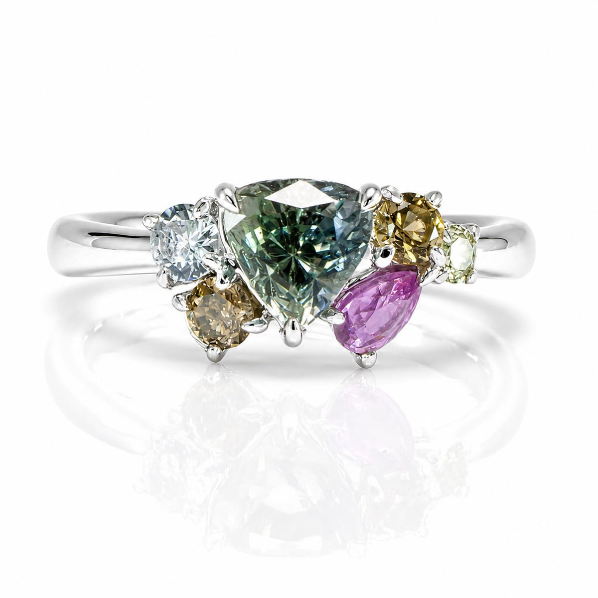 Asymmetrical Cluster Ring – front view