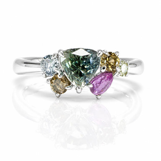 Asymmetrical Cluster Ring – front view