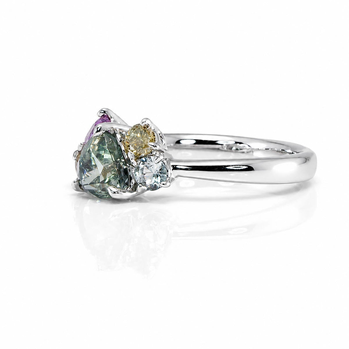 Asymmetrical Cluster Ring – side view