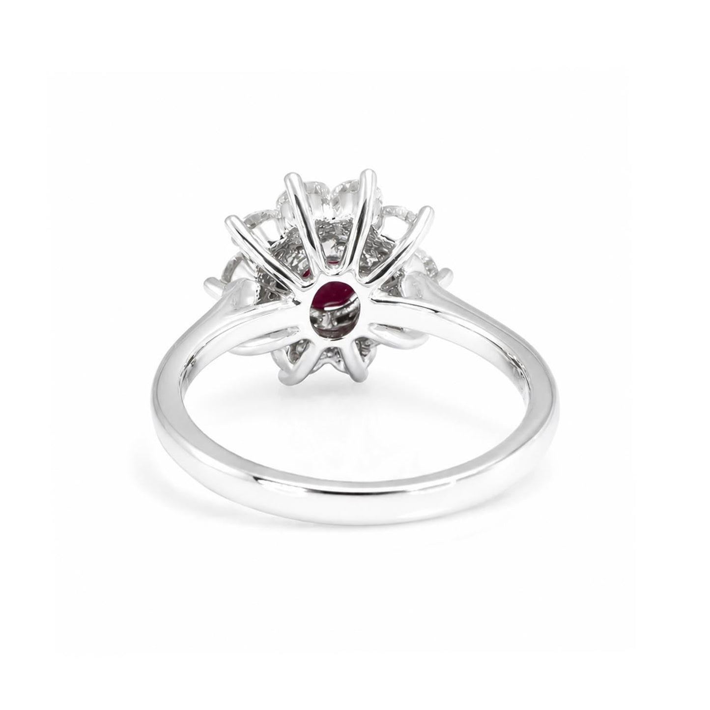 2.95ct Natural Ruby Diamonds Ring – top view