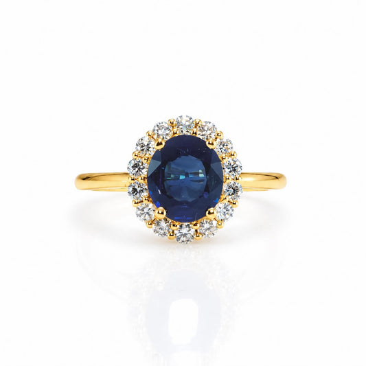 1.68ct Blue Sapphire Ring – front view