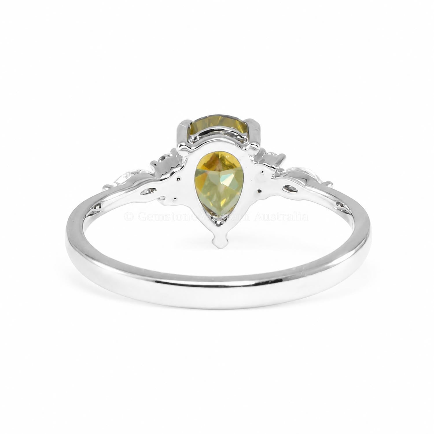 GIA 1.02ct Fancy Yellow Brown Diamond Ring – detail view