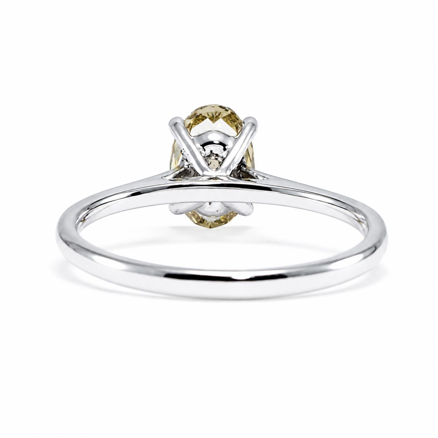 GIA 0.91ct Fancy Brownish Yellow Diamond Solitaire Ring – front view